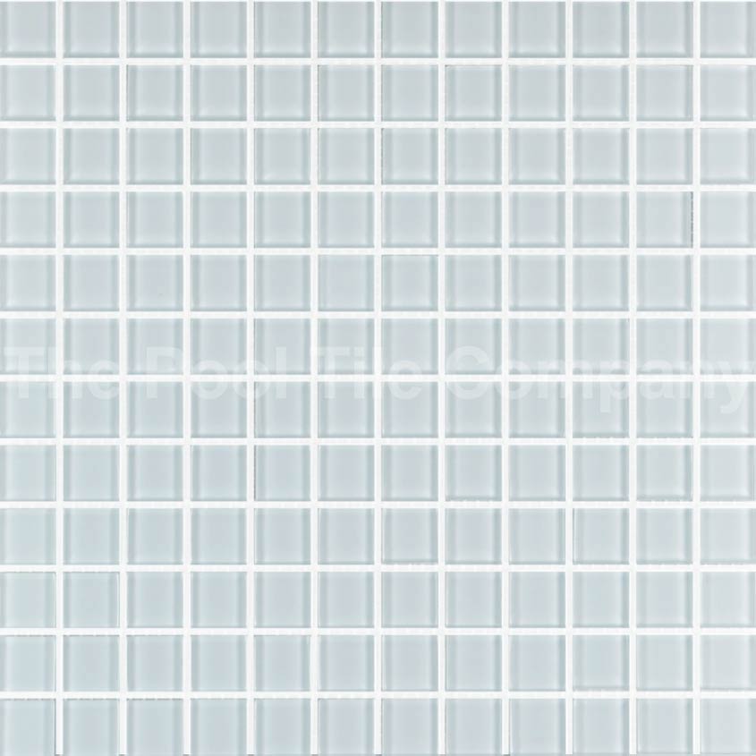 GCR220 White  crystal glass mosaic pool tile