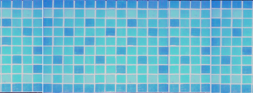 DJsLight Blue waterline tile made with glass mosaics