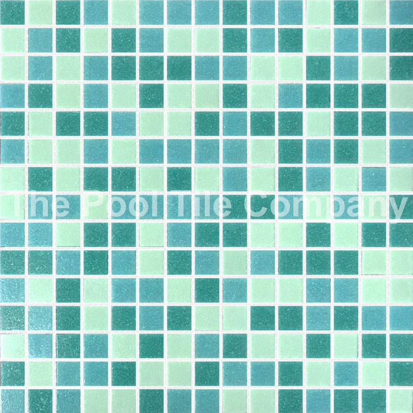 Aqua Mix Glass Mosaic Pool tiles GC395