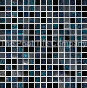 GC445 Peacock Pearl Blend glass mosaics 20mm