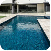 GC210 Peacock with Silver Marble used as coping and surrounds of the pool