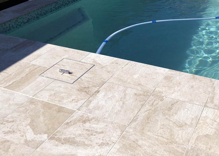 Stone Pool Skimmer Box by Skimmer Lids Pty Ltd