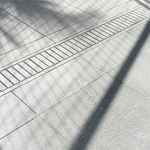 Light Grey Granite Grate in Use
