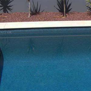 Honed Sandstone with CM132 Blue Green Mosaics