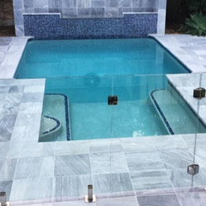 Parisian Blue Limestone Pool Coping