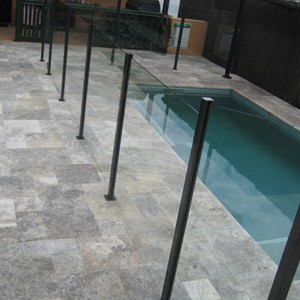 Silver Travertine (Platinum) Pool Tiles