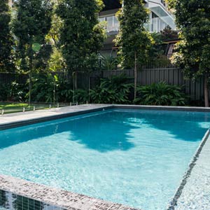 CMC305 Dark Grey Ceramic used as waterline tiles