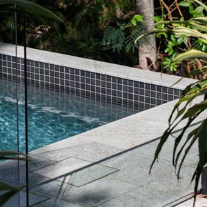 CMC305 Dark Grey Ceramic used as waterline tiles