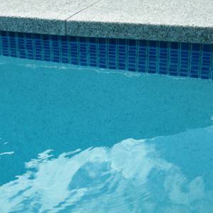 CMC330 Atlantic 23mm ceramic mosaic pool tiles in place