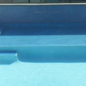 CMC330 Atlantic 23mm ceramic mosaic pool tiles shown as waterline tiles