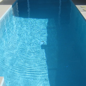 Fully tiled pool with GC155 Pale Blue glass mosaic tiles