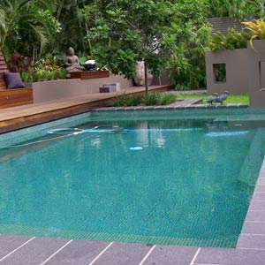 Glass Mosaic Tiles for Swimming Pools Waterline tiles and feature walls