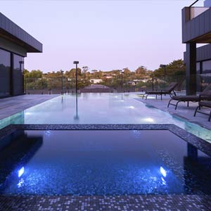 GC425 Onyx 20mm mosaic tiles tiling a spa