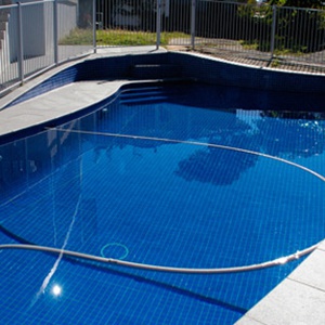 Tiled pool which used GCR051 Azure Blue 48mm crystal glass mosaic tiles