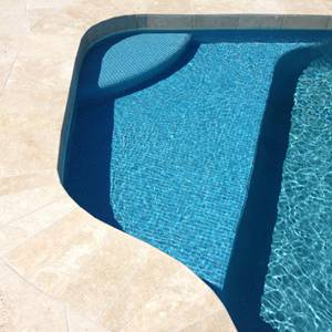 GCR210 Sky Blue 23mm Crystal glass mosaic pool tiles in place