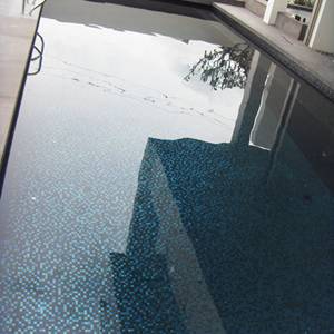 Fully tiled pool which used GCR320 Charcoal Crystal Pearl Blend 20mm glass mosaic tiles
