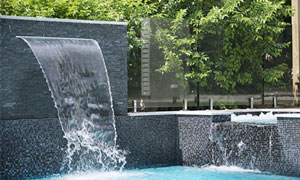 Black Quartzite Stacked Stone Panel