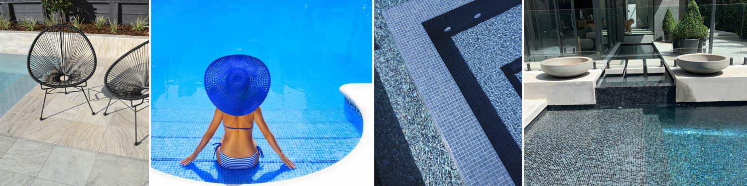 Pool Tiles tiled in place inside and outside