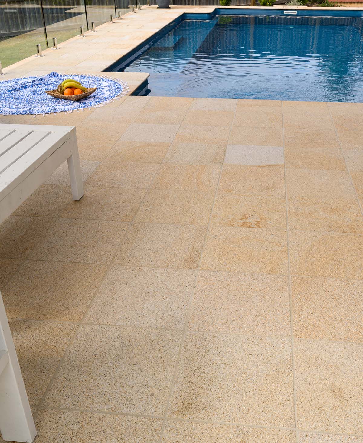 Almond Granite Natural Stone pool coping and surround tiles
