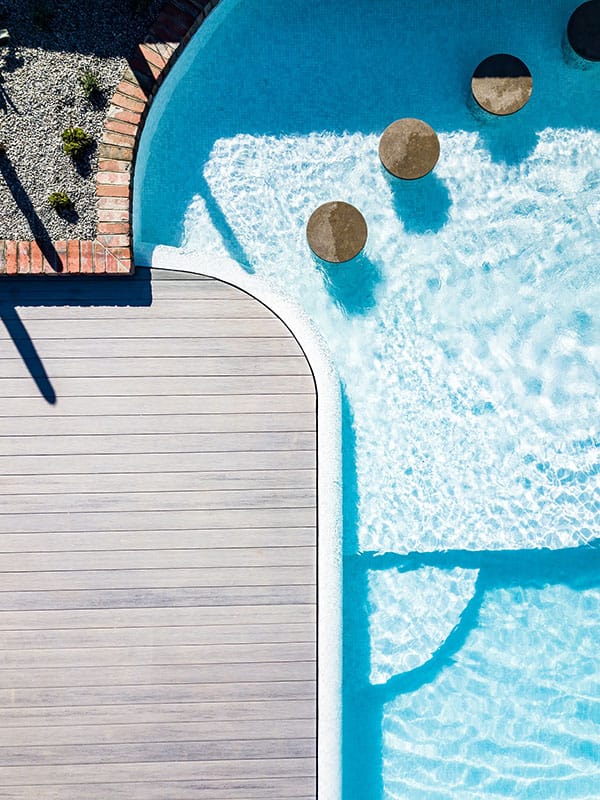 GC420 Alpine white glass mosaic fully tiled pool with exterior pool walls GC420 Alpine white glass mosaic fully tiled pool with exterior pool walls