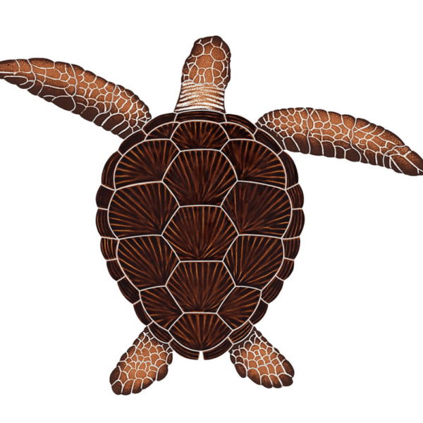 Brown Loggerhead Turtle mosaic