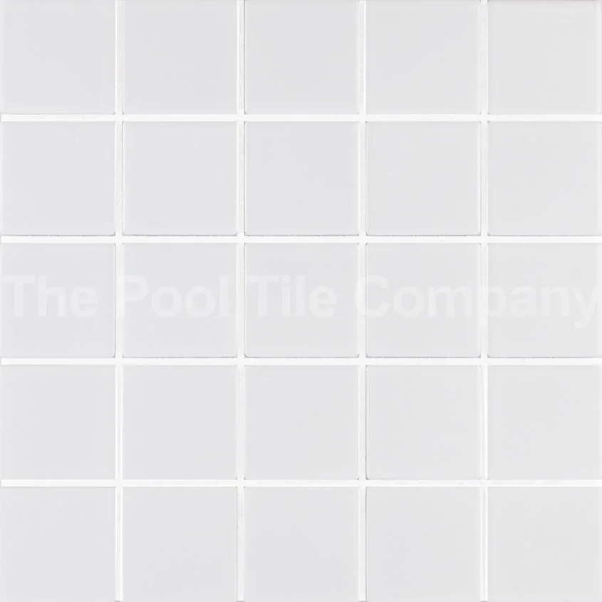 CM115 Gloss White 58mm Ceramic Mosaic Tile