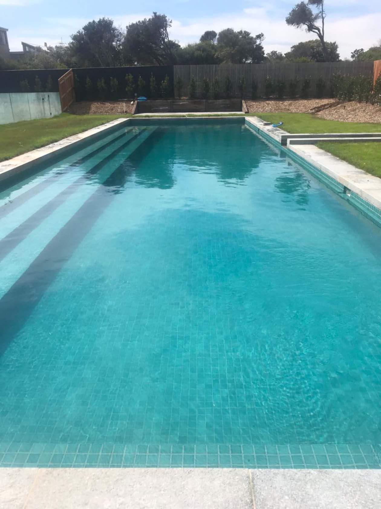 CM168 Green fully tiled pool