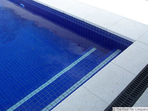 CMC101 Capri fully tiled pool with white step markers
