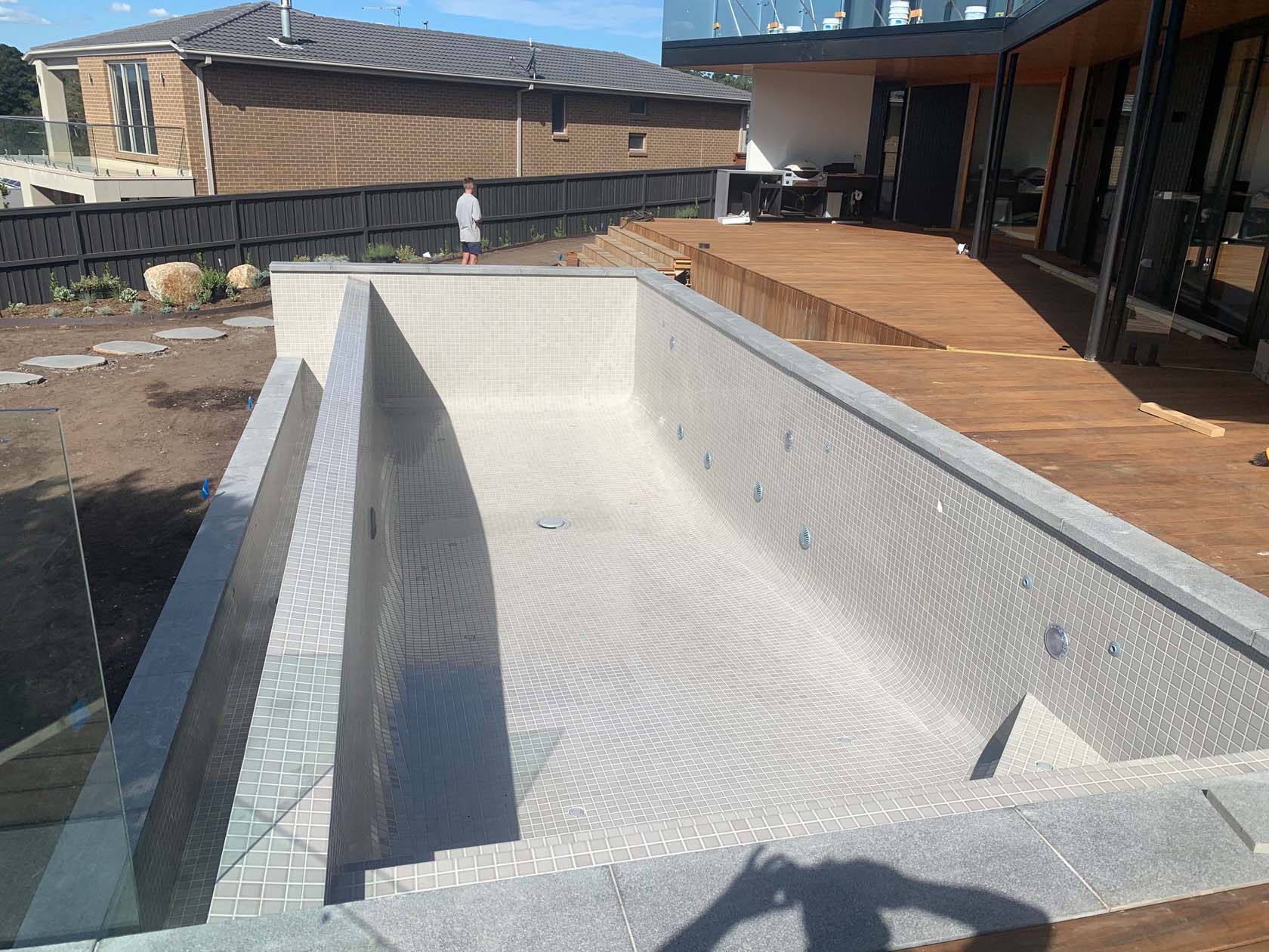 CMC315 Light Grey fully tiled pool no water