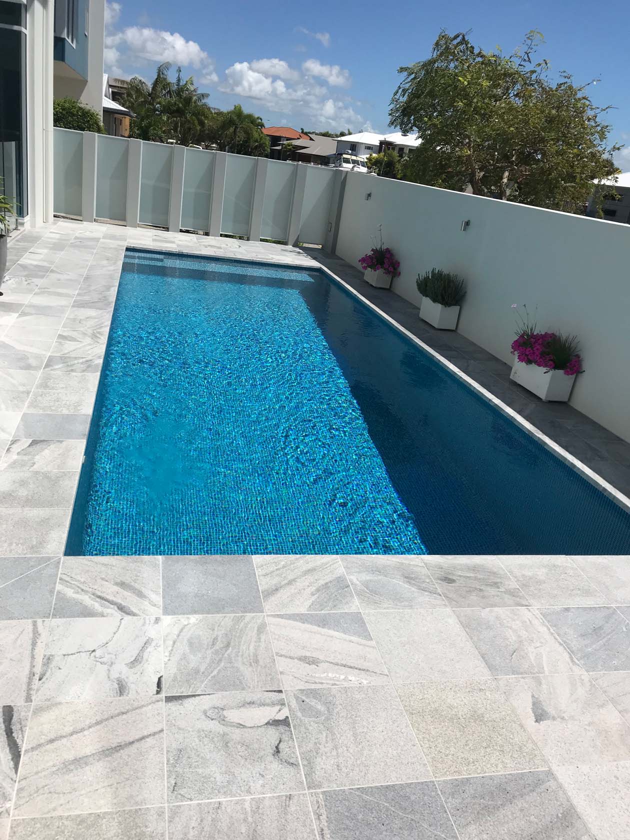 CMC345 Bliss fully tiled pool with Sandwave Granite