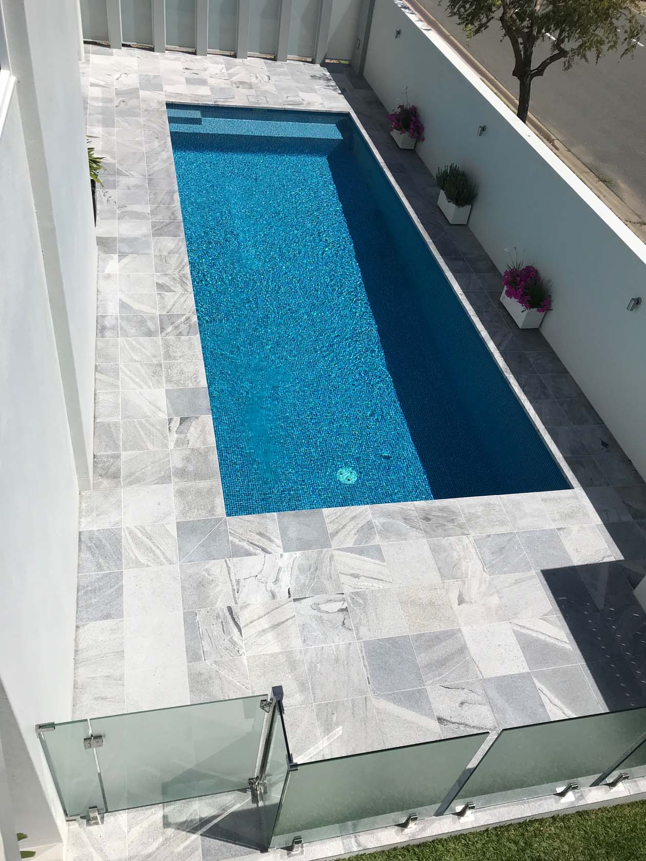 CMC345 Bliss fully tiled pool with Sandwave Granite