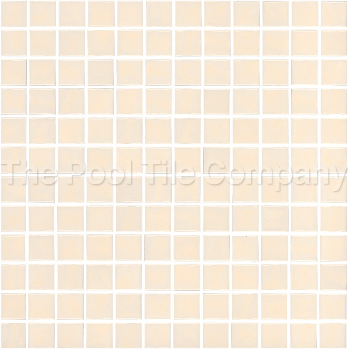 Vanilla Wavy glass mosaic pool tile
