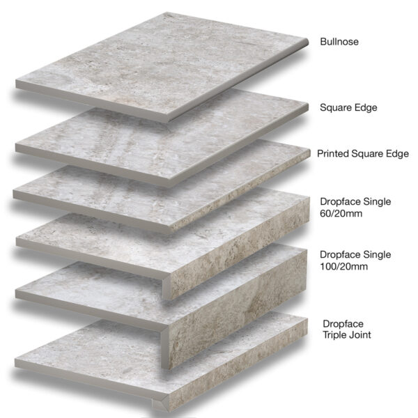 Platinum Travertino Coping Stack