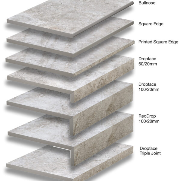 Platinum Travertino Coping Stack