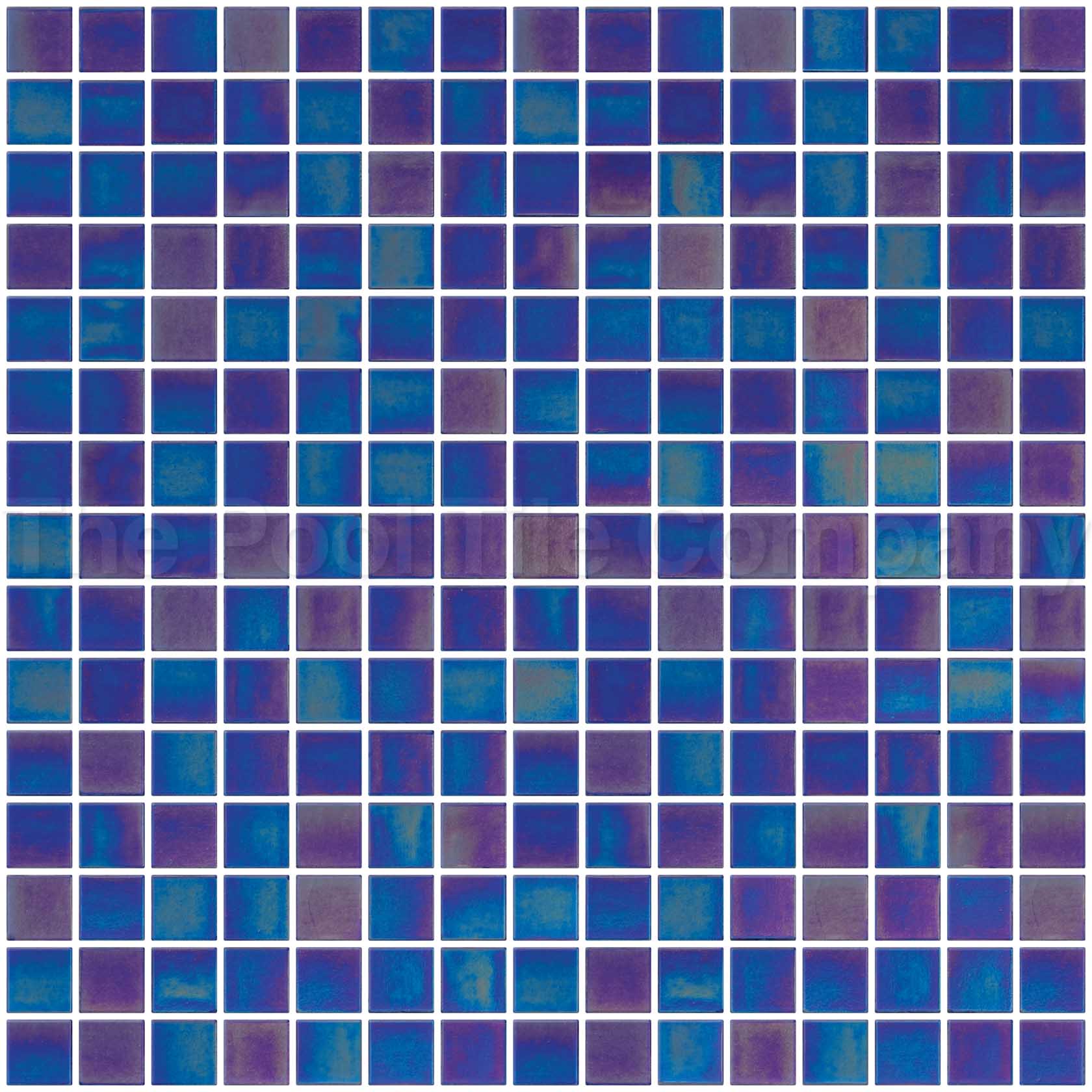 GC130 Dark Blue Pearl 20mm glass mosaic tile sheet