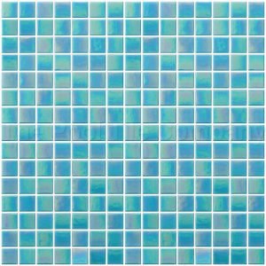 GC185 Sky Blue pearl 20mm glass mosaic tile sheet