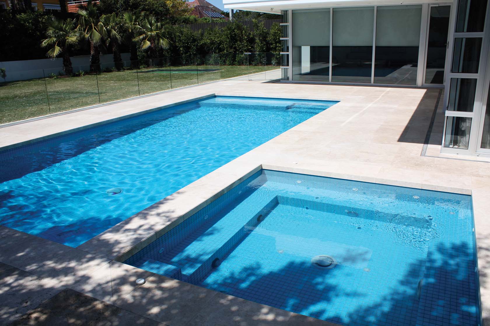 GCR215 Sky Crystal fully tiled pool and spa