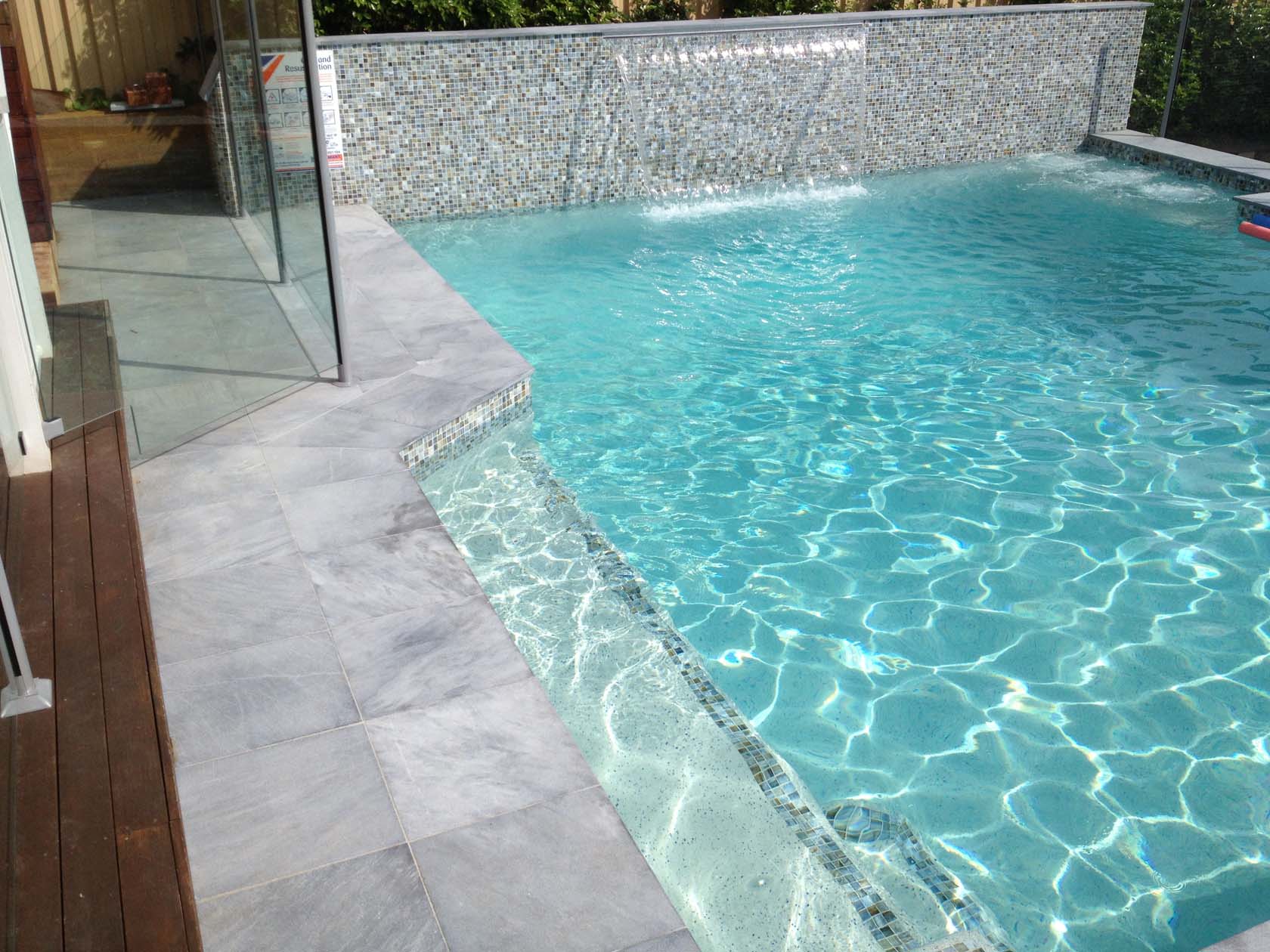 Parisian Blue Limestone pool coping and surround tiles