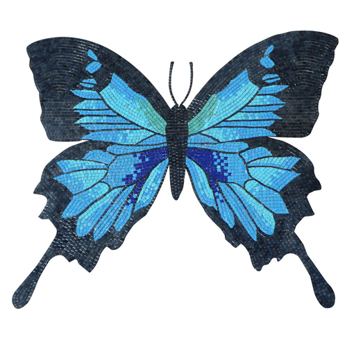 2m butterfly glass mosaic design