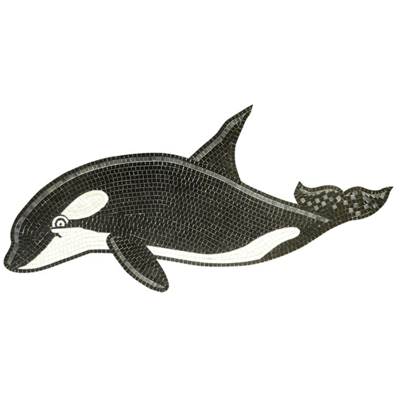 Orca glass mosaic picture