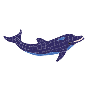 Single dolphin facing right no curve