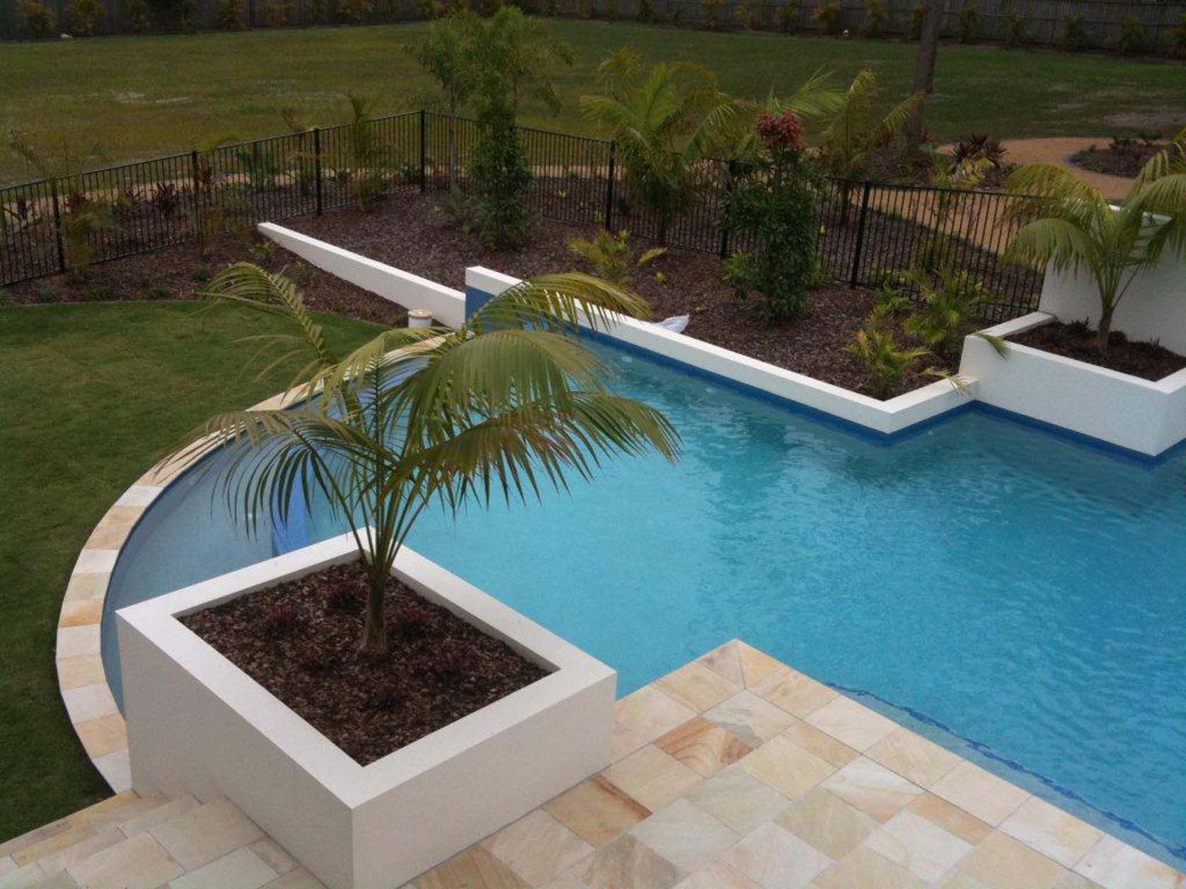 Natural Himalayan Sandstone pool coping and surround tiles