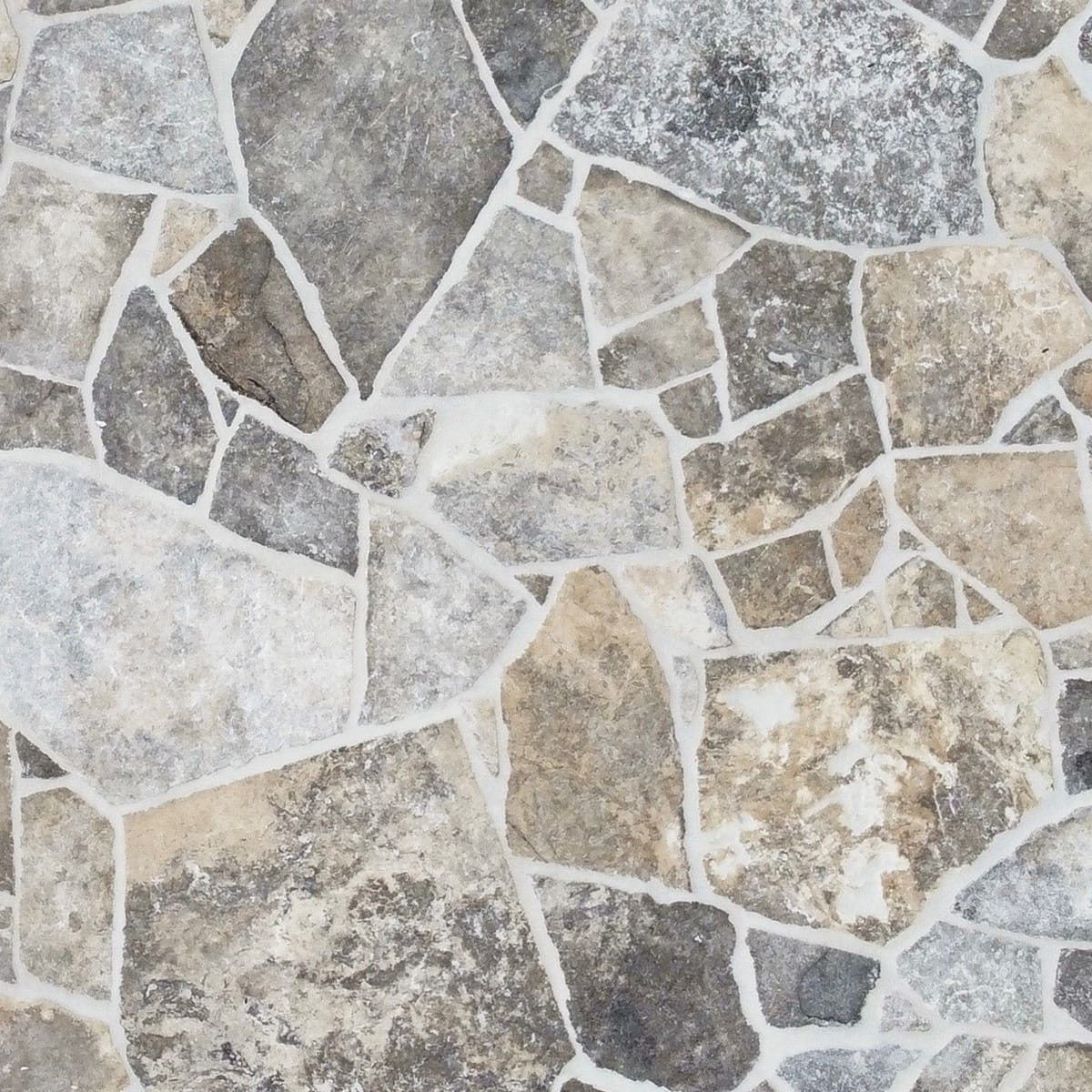 Silver Travertine Crazy Pave 1 Silver Travertine Crazy Pave