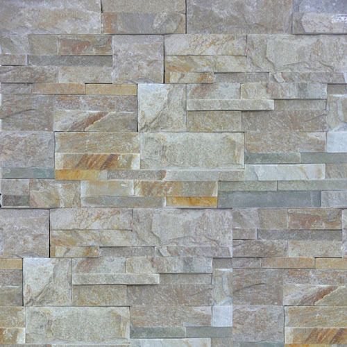 SS300 Contempo Natural Blend stacked stone wall panel