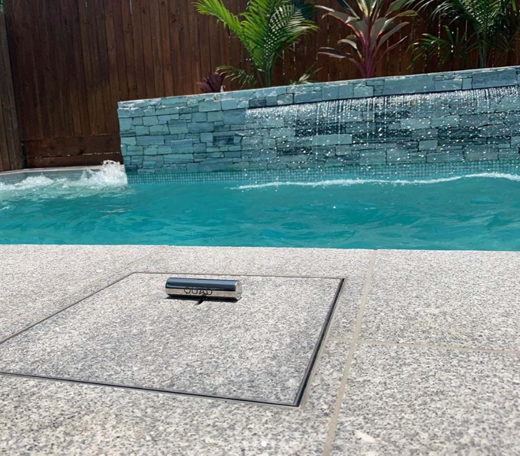 SS430 Natural Grey Walling with Light Grey Granite and Alpine pool tiles