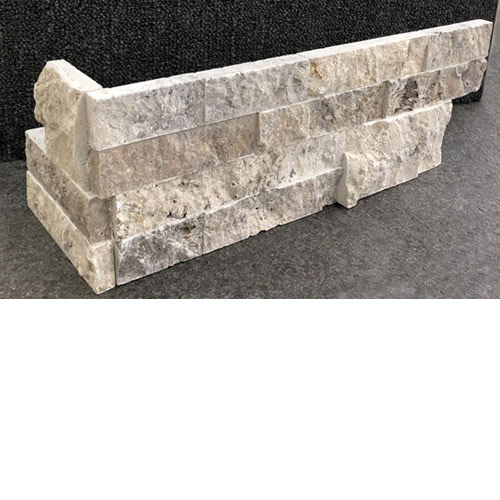 SS705c Silver Travertine stone cladding corner piece