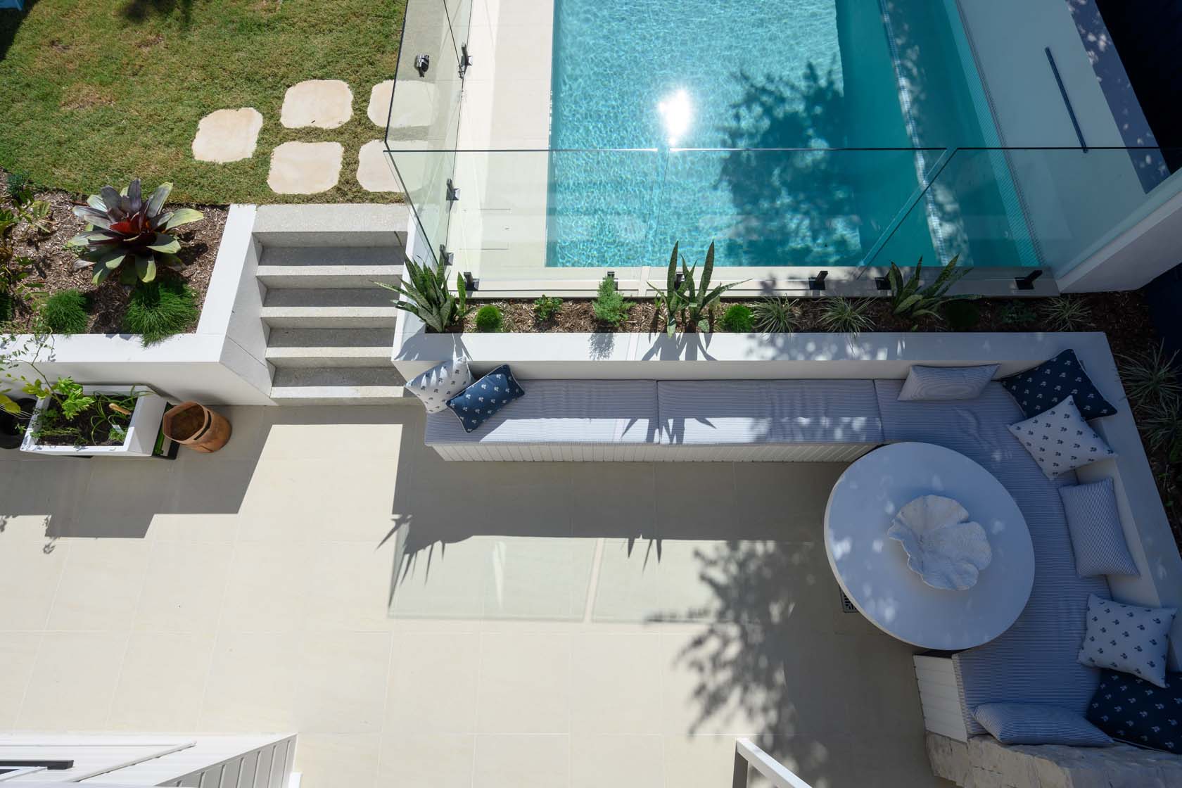 Pluto Porcelain pool coping and patio surround tiles