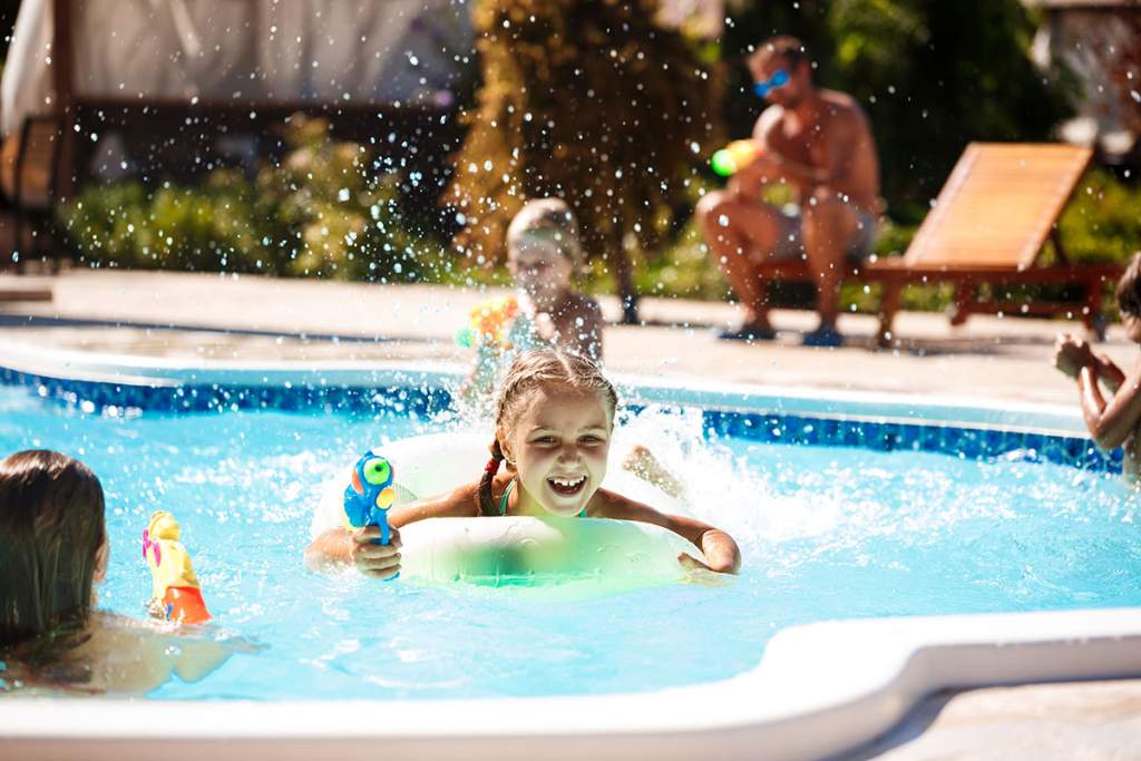 Children in pool